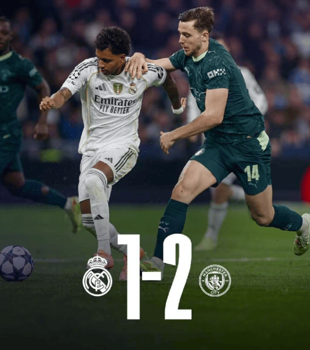 欧冠曼城2比1逆转皇马，银河战舰两将犯错，阿隆索下课倒计时